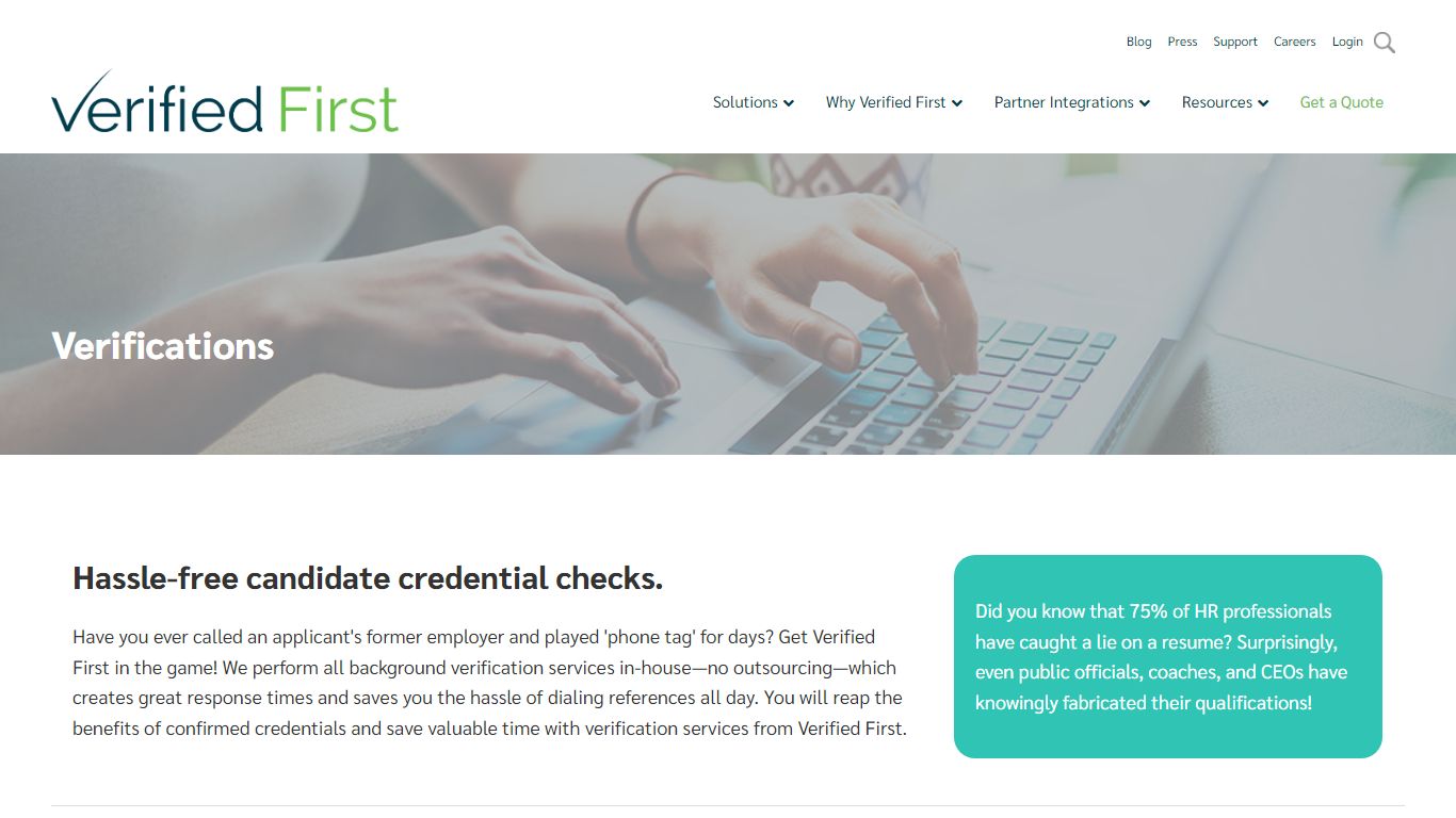 Verifications - Verified First